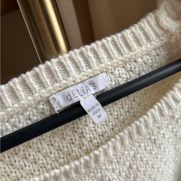 dELiA*s Cream Knit Sweater | Medium - Picture 2 of 5